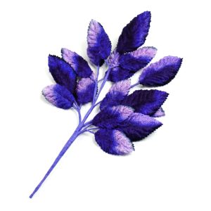 www.houseofadorn.com - Leaves & Branch - Velvet (18 leaves) Small Spray Style 7626 - Purple Mix
