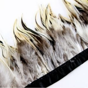 www.houseofadorn.com - Feather Full Hackle on Fringe - Natural Tones (Price for 10cm) - Badger