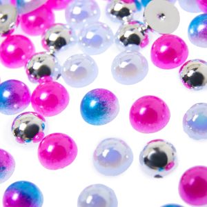 www.houseofadorn.com - Rhinestone - Plastic Half Pearls - Flat Back Glue-on 5mm (Price per 15g)