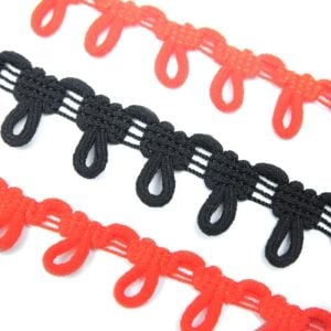 www.houseofadorn.com - Braid Trim - 15mm wide w Stretch Loops for Buttons/Pins/Clips Style 03111 (Price per 1m)