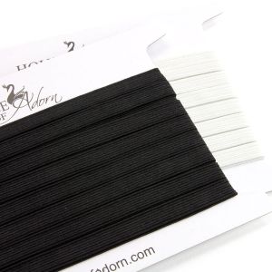 www.houseofadorn.com - Stretch Trim - Braided Flat Elastic - 6mm wide (Price per 3m pack)