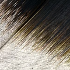 www.houseofadorn.com - Jinsin 91cm Buntal Fabric - Two Toned - (Price per 1m) - Black / Brown / Ivory Ombre