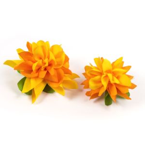 www.houseofadorn.com - Flower Budding Chrysanthemums 6/8cm Style 7672 (Price per pair) - Oranges