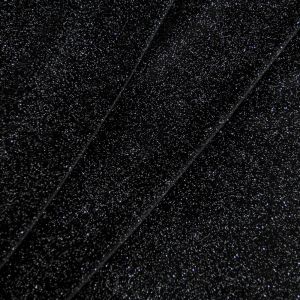 www.houseofadorn.com - Velvet Spandex Lycra 4 Way Stretch Fabric W150cm - Cosmic Glitter (Price per 1m) - Silver on Black