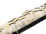 www.houseofadorn.com - Feather French Partridge on Fringe (Price for 50cm) - Natural