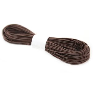 www.houseofadorn.com - Round Mask & Millinery Elastic Cord 1mm (Price per 15m) - Dark Brown