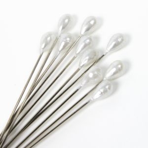 www.houseofadorn.com - Birch Floral Pins Large 63mm (Pack of 10) - Pearl White