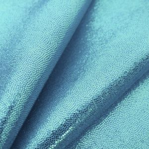 www.houseofadorn.com - Spandex Nylon Lycra 4 Way Stretch Fabric W150cm/190gm - Fog/Mist/Mystique Foil Finish (Price per 1m) - Baby Blue