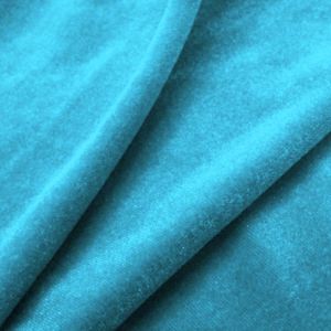 www.houseofadorn.com - Velvet Spandex Lycra 4 Way Stretch Fabric W150cm - Plain (Price per 1m) - Turquoise Blue