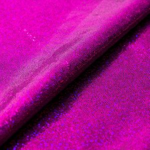 www.houseofadorn.com - Spandex Nylon Lycra 4 Way Stretch Fabric W150cm/200gsm - Fog/Mystique Hologram Sparkly Jewels (Price per 1m) - Hot Pink on Black (Limited)