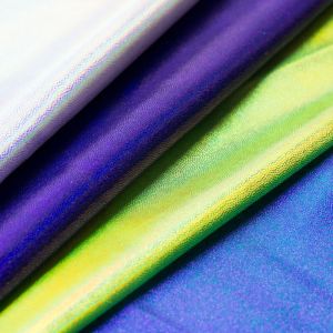 www.houseofadorn.com - Spandex Nylon Lycra 4 Way Stretch Fabric W150cm/200gsm - Fog/Mystique Hologram Starlet (Price per 1m)