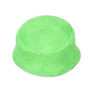 www.houseofadorn.com - Buntal Pillbox Curvature Hat - Apple Green
