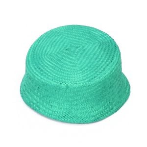 www.houseofadorn.com - Buntal Pillbox Curvature Hat - Jade