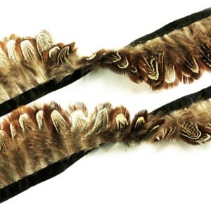 www.houseofadorn.com - Feather Pheasant Ringneck Plumage on Fringe (Price per 50cm)