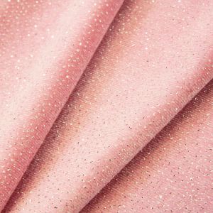 www.houseofadorn.com - Velvet Spandex Lycra 4 Way Stretch Fabric W150cm - Cosmic Glitter (Price per 1m) - Baby Pink