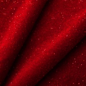 www.houseofadorn.com - Velvet Spandex Lycra 4 Way Stretch Fabric W150cm - Cosmic Glitter (Price per 1m) - Red