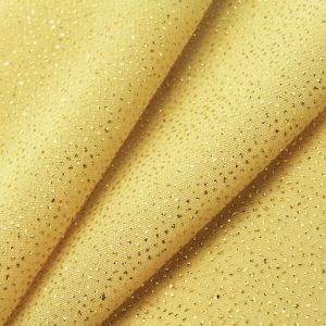 www.houseofadorn.com - Chiffon Polyester Fabric W112cm - Cosmic Glitter (Price per 1m) - Gold