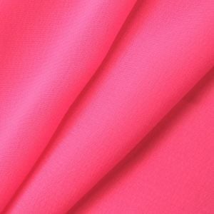 www.houseofadorn.com - Chiffon Polyester Fabric W150cm - Plain (Price per 1m) - Fluro Pink