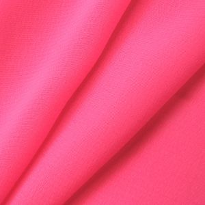www.houseofadorn.com - Chiffon Polyester Fabric W112cm - Plain (Price per 1m) - Fluro Pink (Limited)