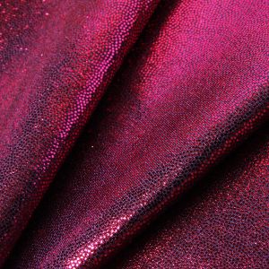 www.houseofadorn.com - Spandex Nylon Lycra 4 Way Stretch Fabric W150cm/190gm - Fog/Mist/Mystique Foil Finish (Price per 1m) - Hot Pink on Plum (Limited)