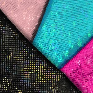 www.houseofadorn.com - Spandex Nylon Lycra 4 Way Stretch Fabric W140cm/170gm - Disco Glass Hologram Foil Finish (Price per 1m)