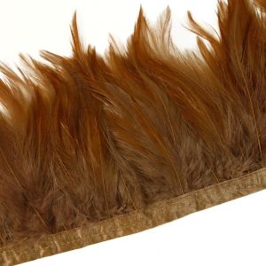 www.houseofadorn.com - Feather Full Hackle on Fringe (Price per 10cm) - Rustic Brown