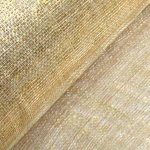 www.houseofadorn.com - Sinamay Straw Fabric - Standard Weave 36&quot;/91cm (Price per 1m) - Ivory w Gold Lurex