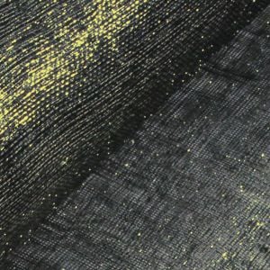 www.houseofadorn.com - Sinamay Straw Fabric - Standard Weave 36&quot;/91cm (Price per 1m) - Black w Gold Lurex