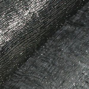 www.houseofadorn.com - Sinamay Straw Fabric - Standard Weave 36&quot;/91cm (Price per 1m) - Black w Silver Lurex