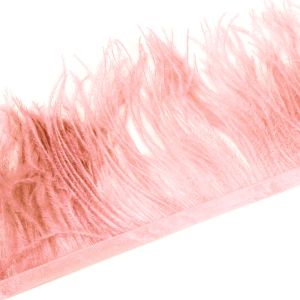 www.houseofadorn.com - Feather Ostrich on Fringe (Price per 10cm) - Baby Pink