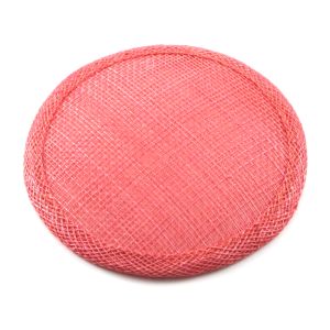 www.houseofadorn.com - Sinamay Circle Base 11cm - Watermelon Pink