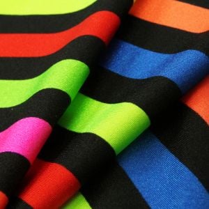 www.houseofadorn.com - Spandex Nylon Lycra 4 Way Stretch Fabric W150cm/190gm - Cirque Print (Price per 1m) - Stripes