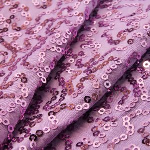www.houseofadorn.com - Spandex Nylon Lycra 4 Way Stretch Fabric W150cm/190gm - Bedazzled/Zsa Zsa w Sequins (Price per 1m) - Lilac