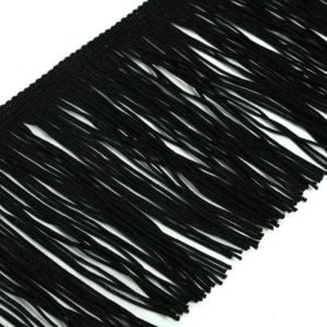 www.houseofadorn.com - Braid Trim - Standard Sash Tassels Chainette Fringe Style 5175 - 15cm / 6&quot; (Price per 1m) - Black