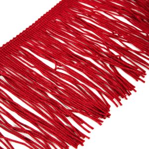 www.houseofadorn.com - Braid Trim - Stretch Sash Tassels Chainette Fringe Style 7761 - 15cm / 6&quot; (Price per 1m) - Red