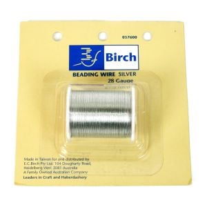www.houseofadorn.com - Birch Craft Beading / Jewellery Wire 28 Gauge (21.6m) - Silver