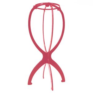 www.houseofadorn.com - Hat Stand for Wig & Fascinator Display (Plastic Collapsible) - Pink