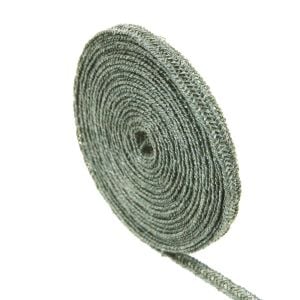 www.houseofadorn.com - Braid Trim - Abaca Hemp Straw Woven Ribbon 6mm (Price per 5m) - Grey