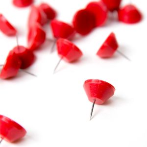 www.houseofadorn.com - Millinery Blocking Pins - Red Dome (Pack of 50)