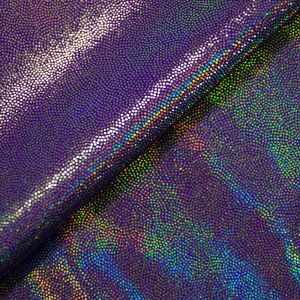 www.houseofadorn.com - Spandex Nylon Lycra 4 Way Stretch Fabric W150cm/200gsm - Fog/Mystique Hologram Starlet (Price per 1m) - Silver on Violet