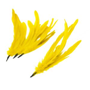 www.houseofadorn.com - Feather Coque Bunch of 6 (15-25cm) - Yellow