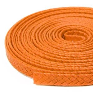 www.houseofadorn.com - Poly Braid Ribbon - Double Braid 7mm (Price per 5m) - Orange