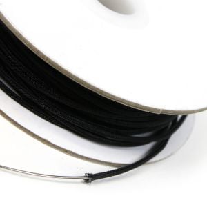 www.houseofadorn.com - Crinoline Tubular / Roulo Nylon Mesh Tubing 1/16" / 1.6mm (Price per 5m) - Black