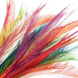 www.houseofadorn.com - Feather Peacock Sword (30-40cm) - Dyed Colours (Pack of 3)