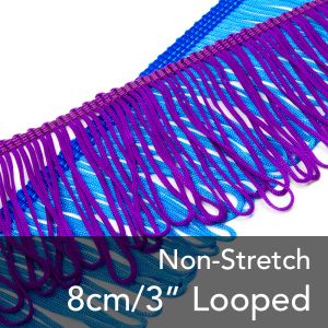 www.houseofadorn.com - Braid Trim - Non-Stretch Sash Tassels Looped Chainette Fringe Style 11887 - 8cm / 3" (Price per 1m)