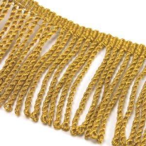www.houseofadorn.com - Braid Trim - Standard Sash Tassels Twisted Bullion Lurex Cord Fringe Style 10141 - 7cm / 2.5" (Price per 1m) - Gold