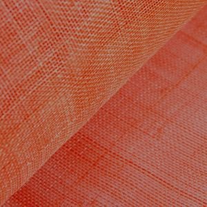 www.houseofadorn.com - Sinamay Straw Fabric - Standard Weave 36&quot;/91cm (Price per 1m) - Mandarin Orange