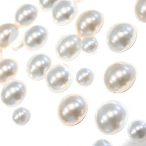 www.houseofadorn.com - Rhinestone - Premium Half Pearls - Round Circle Flat Back Glue-on