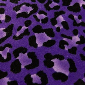 www.houseofadorn.com - Velvet Spandex Lycra 4 Way Stretch Fabric W150cm - Digital Printed Leopard  (Price per 1m) - Purple