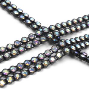 www.houseofadorn.com - Rhinestone Trim - Preciosa ®Diamante Crystal Banding (2) Row SS13 Style 12120 (Price per 1m)